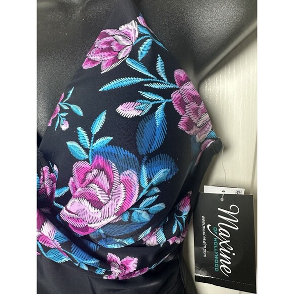 Women's Maxine Midnight Orchid One Piece Swimsuit W/ Tummy Control Size 12 - Picture 3 of 9